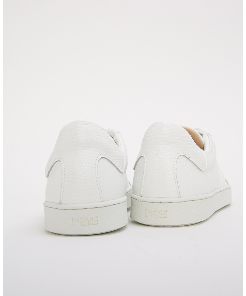 lightweight white leather sneakers