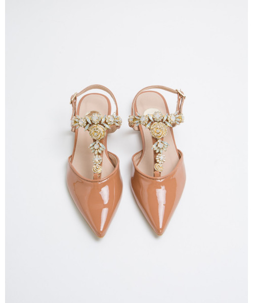 tan slingback