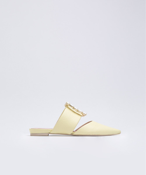 yellow mules flat