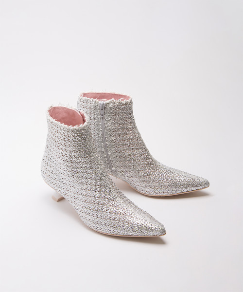 next silver ankle boots