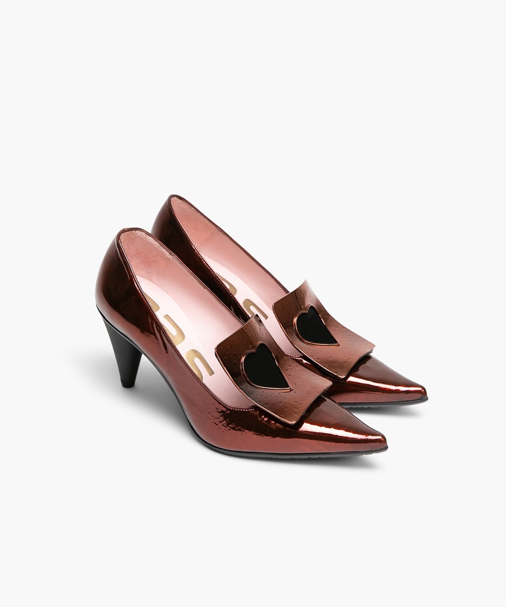 Wine patent hot sale leather pumps