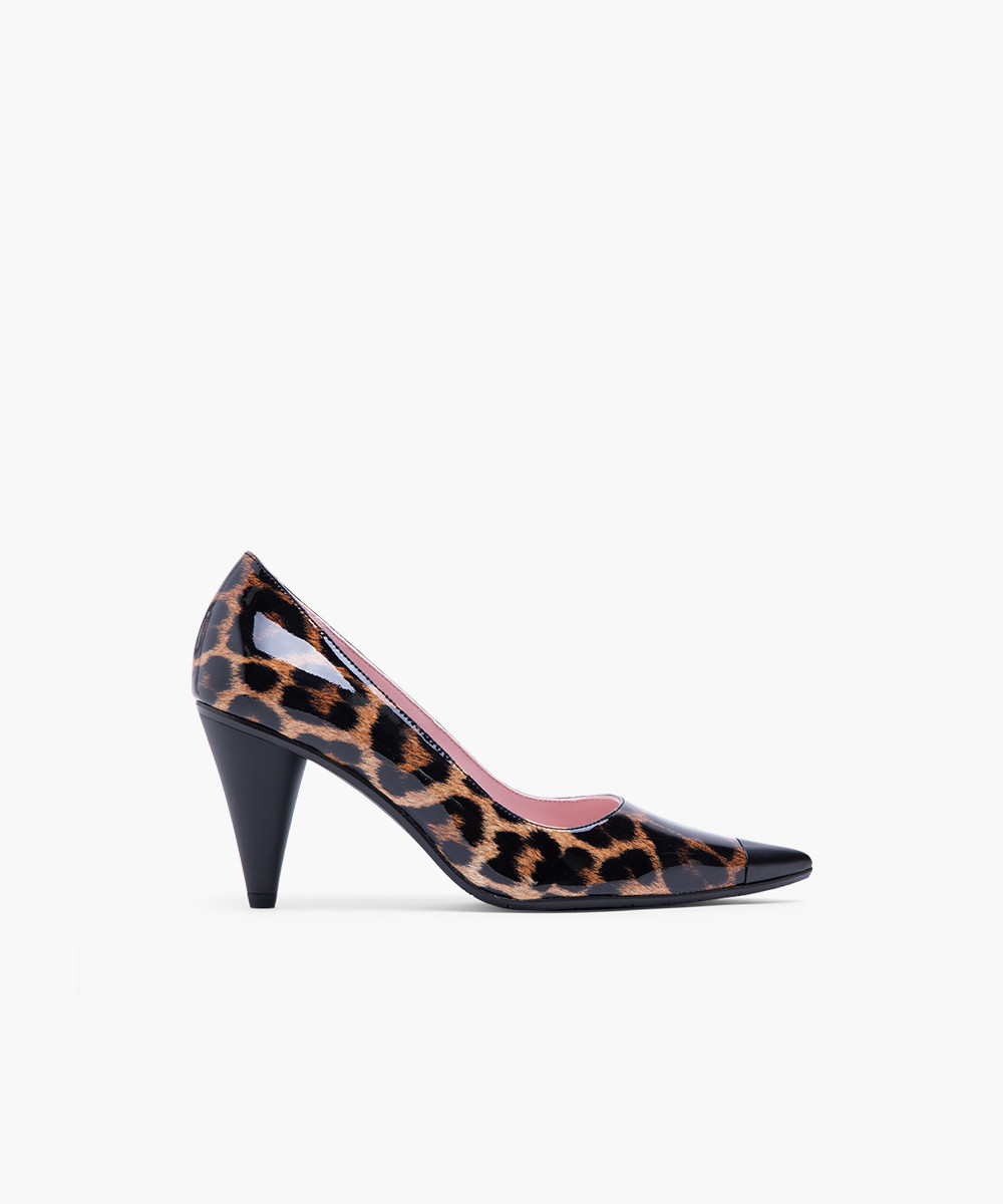 Patent leather outlet leopard heels