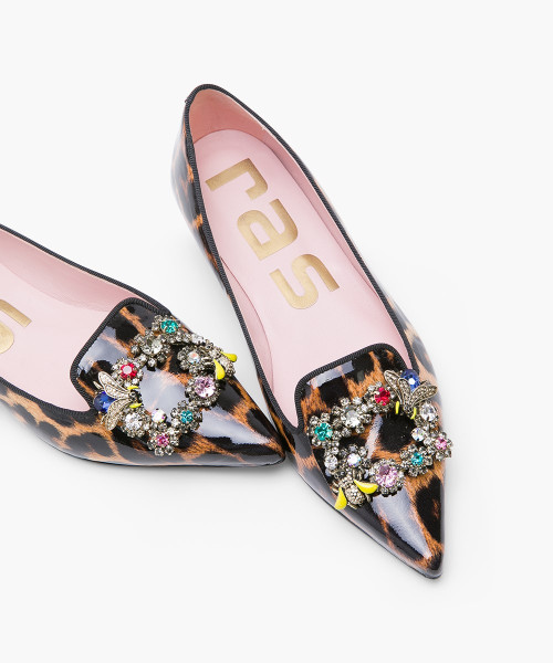 Embellished flat sale shoes