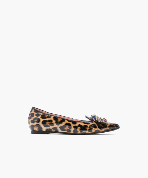 Tiger print hot sale flat shoes